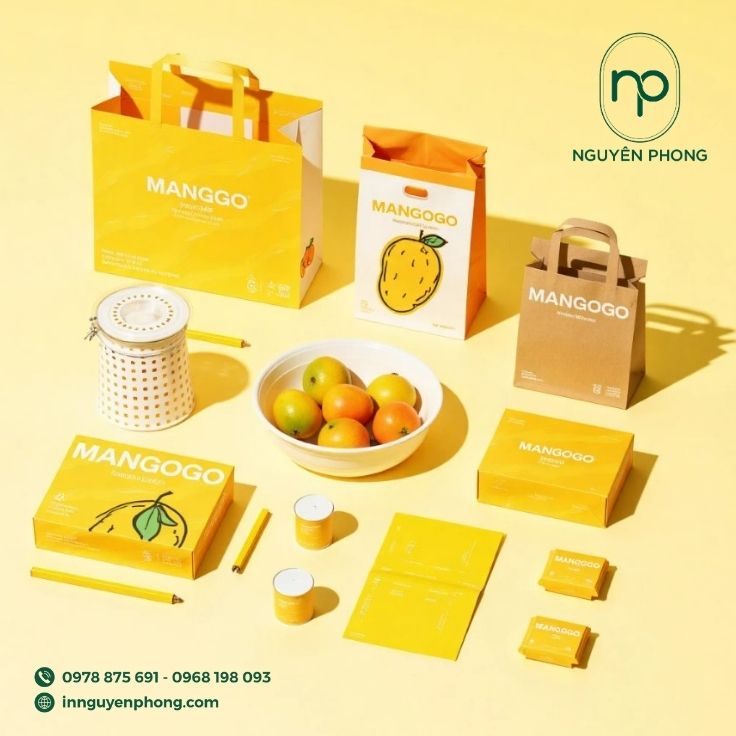 Trọn bộ bao bì kèm thùng carton đựng nông sản